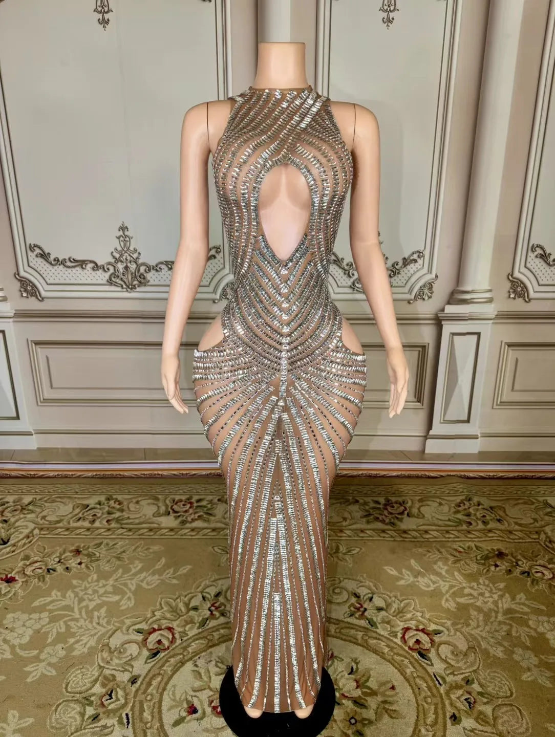 Maggie Mesh Maxi Dress