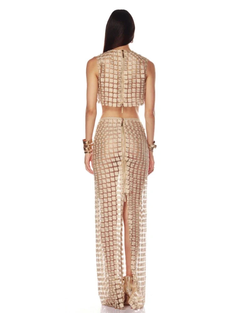 Champagne Skirt SSet