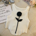 Floral Applique Crop Top