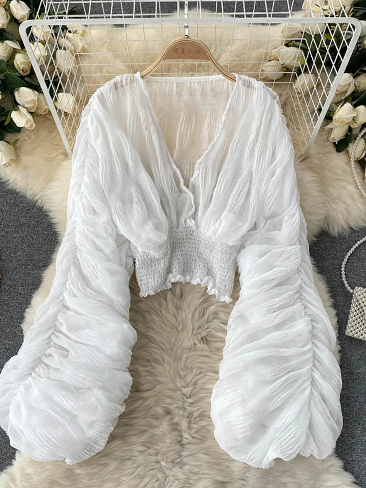 Chiffon Puff Sleeve Top