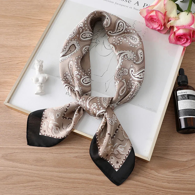 Houndstooth Printed Vintage Headscarf