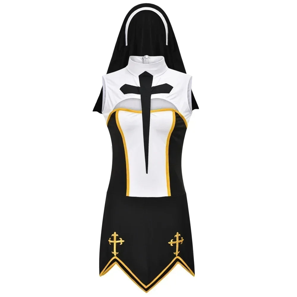 Nun Halloween Costume Fantasy Dress