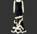 Artistic Gown Ruffled Maxi Dress