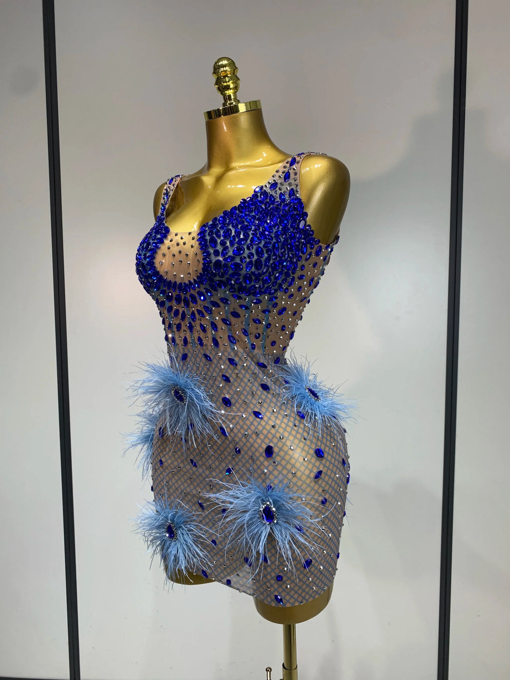 Diane Feather Mini Dress
