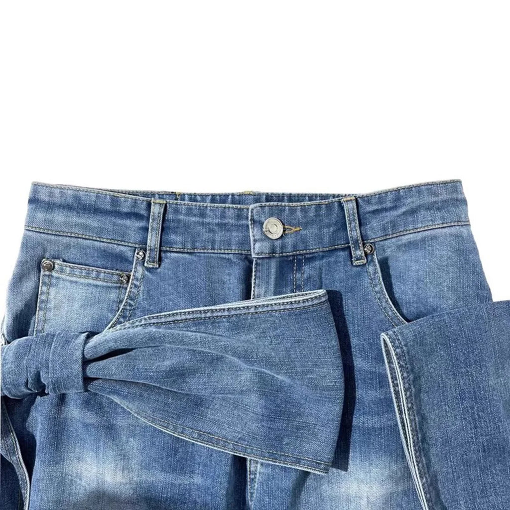 Bow Wrap Denim Set