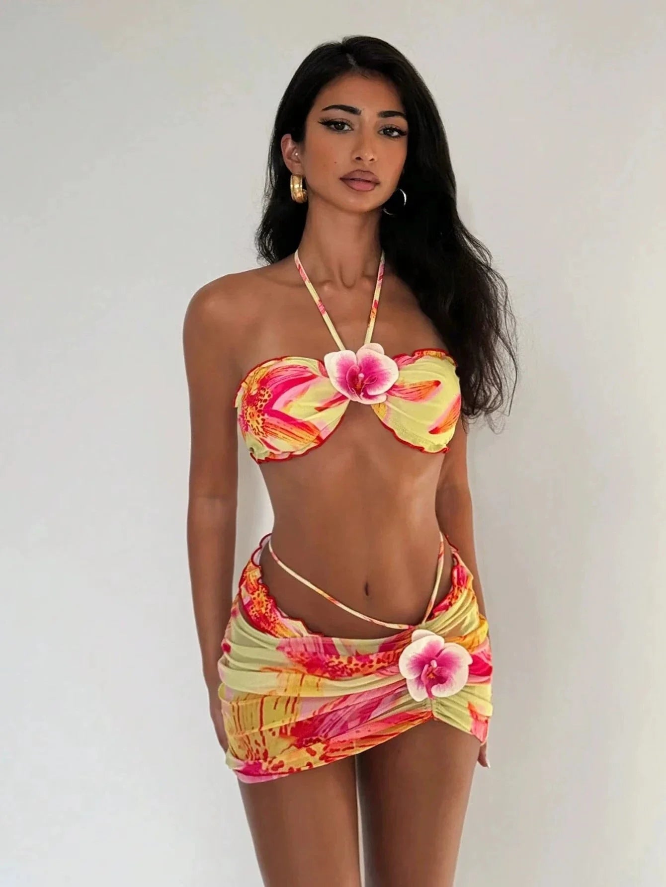 Orchid Waves Bikini 3pcs Set