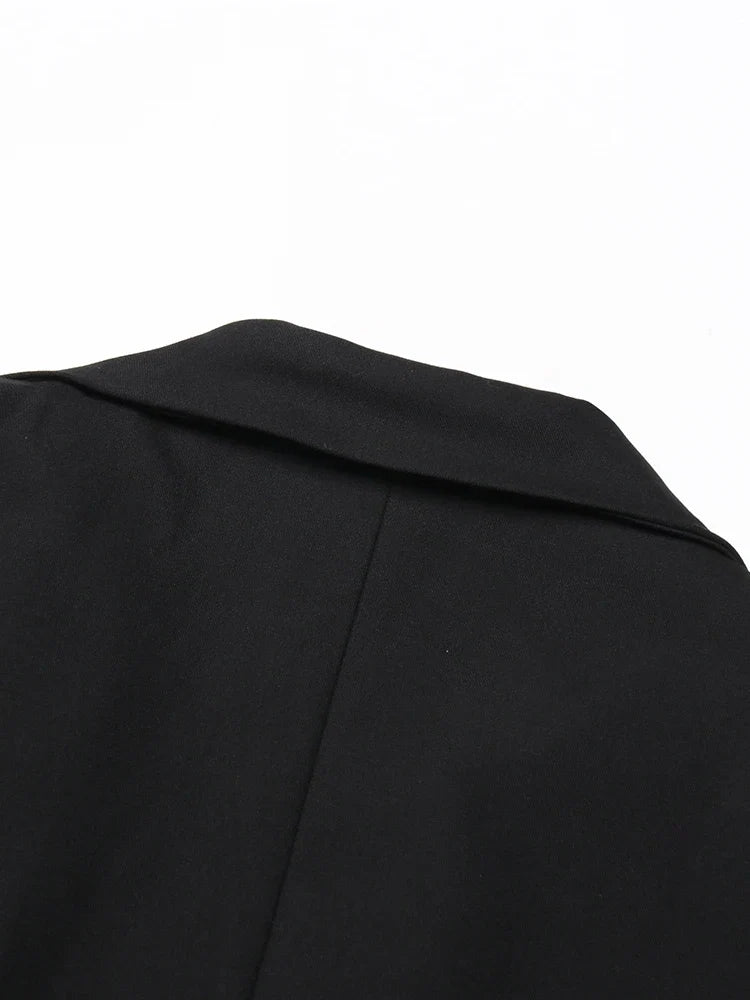 Notched Collar Belt Temperament Blazer