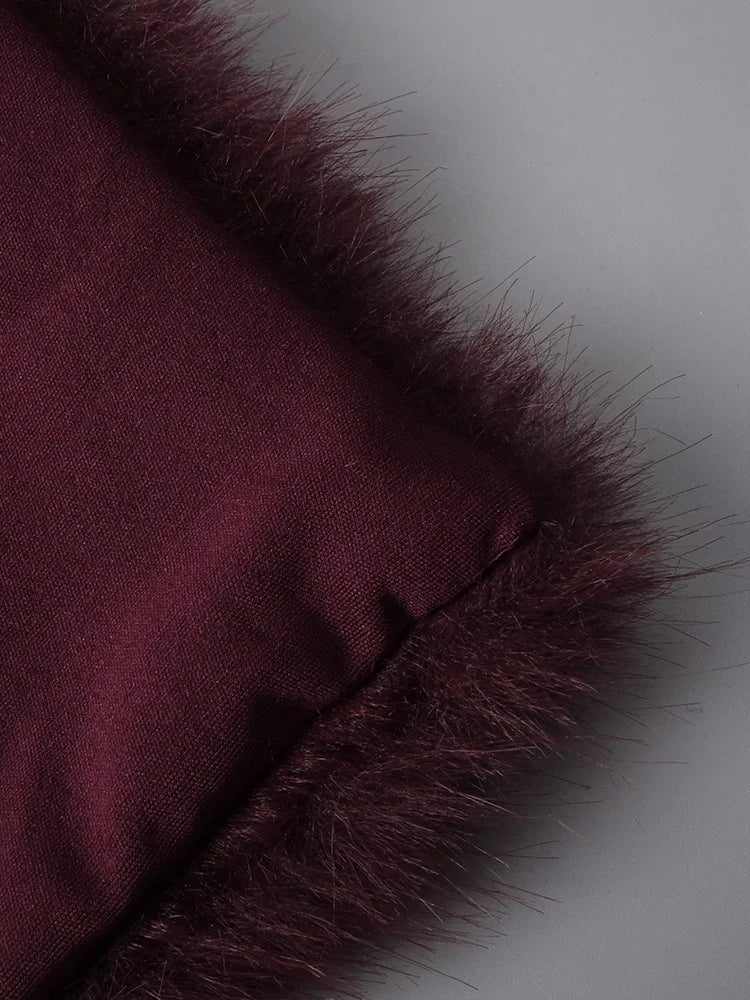 Lorene Fur Maxi Dress