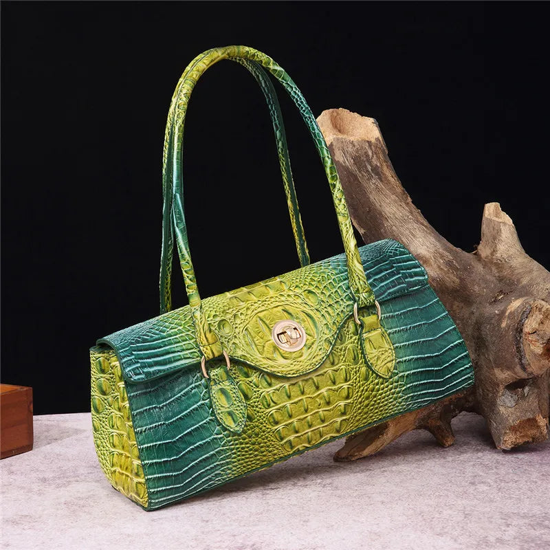 Crocodile Vintage Leather Handbag