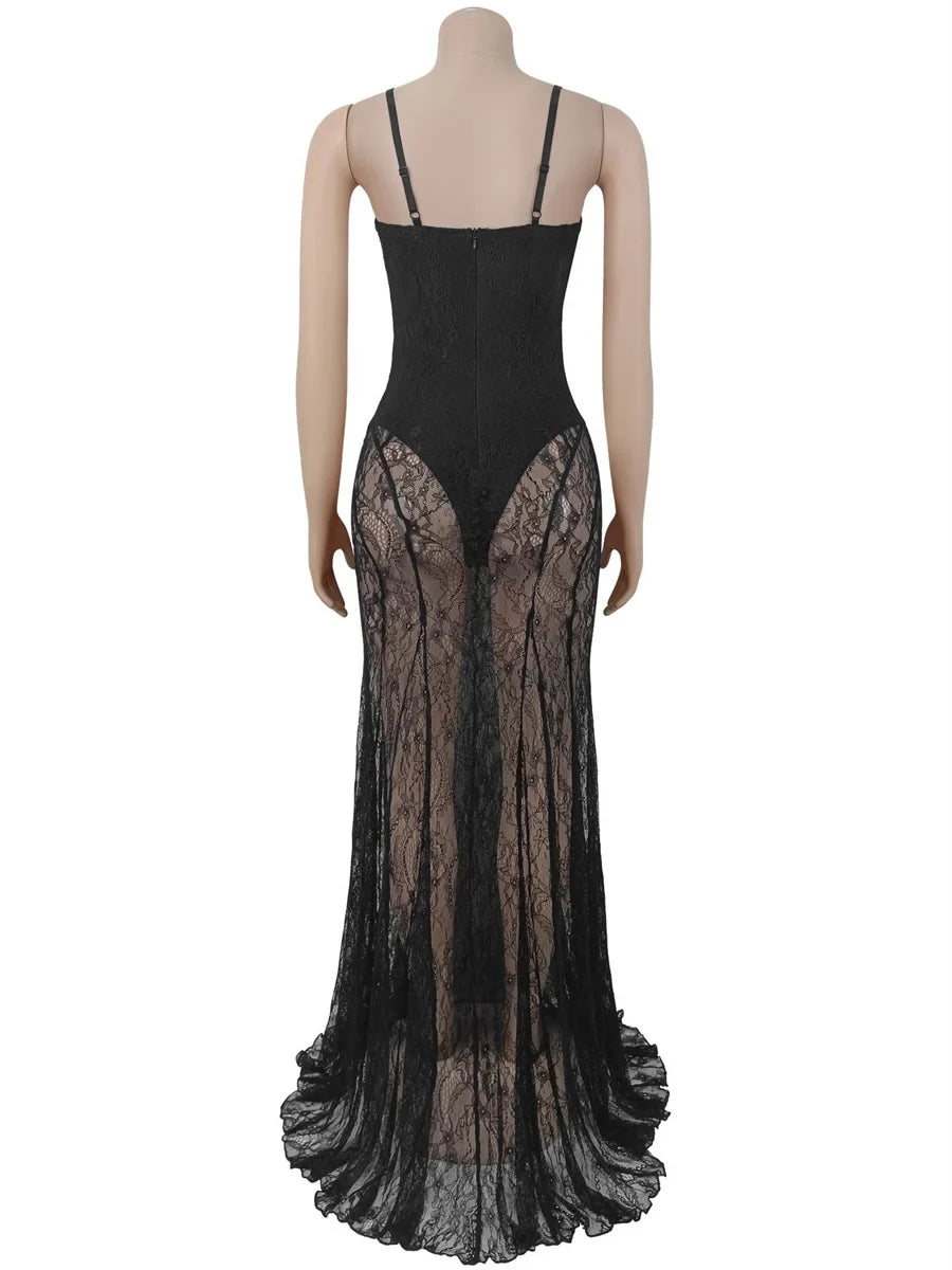 Lya Mesh Maxi Dress