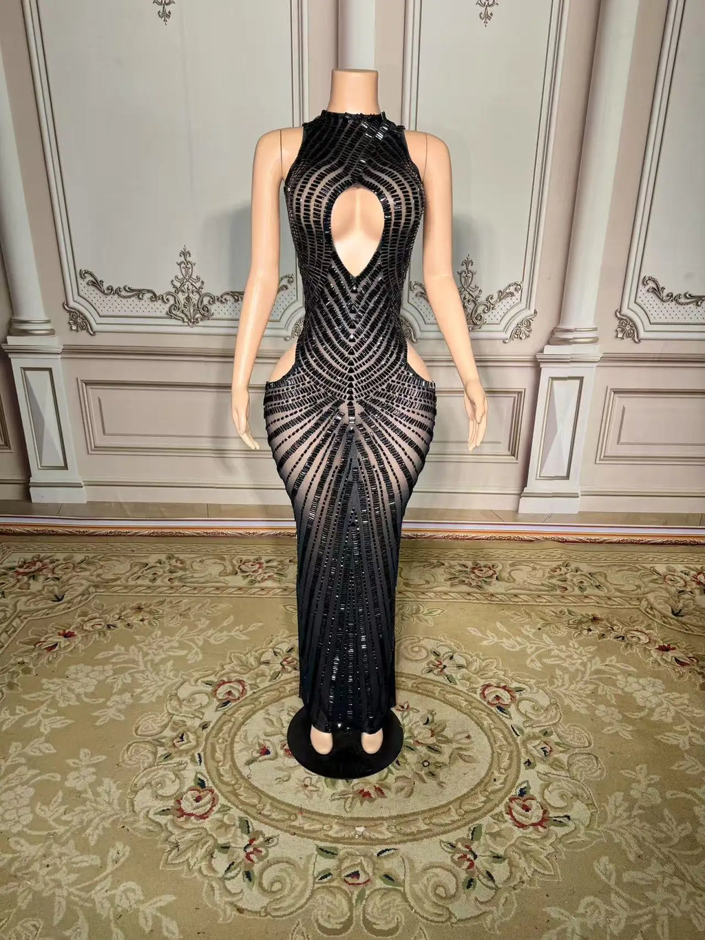 Maggie Mesh Maxi Dress