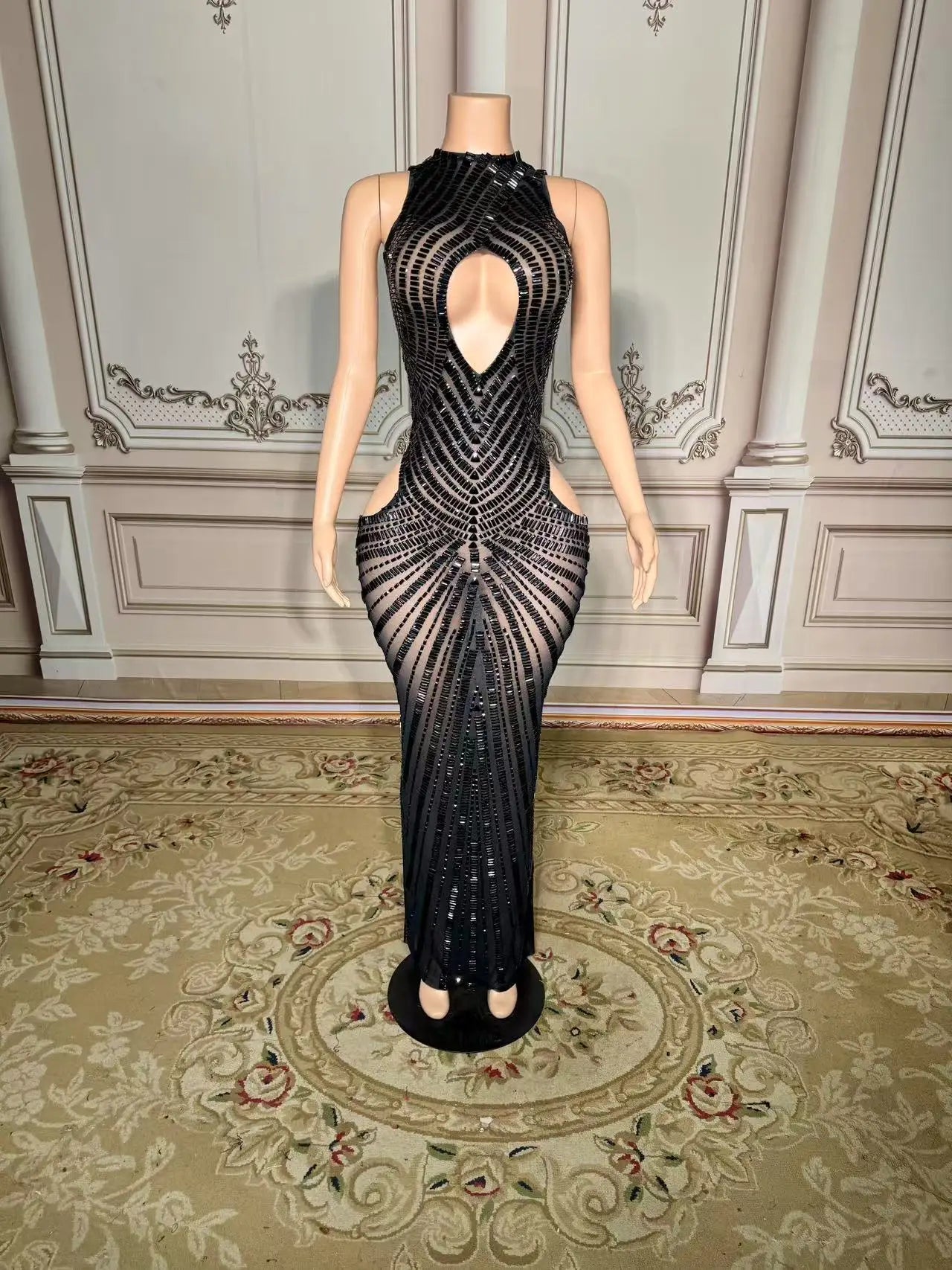 Maggie Mesh Maxi Dress