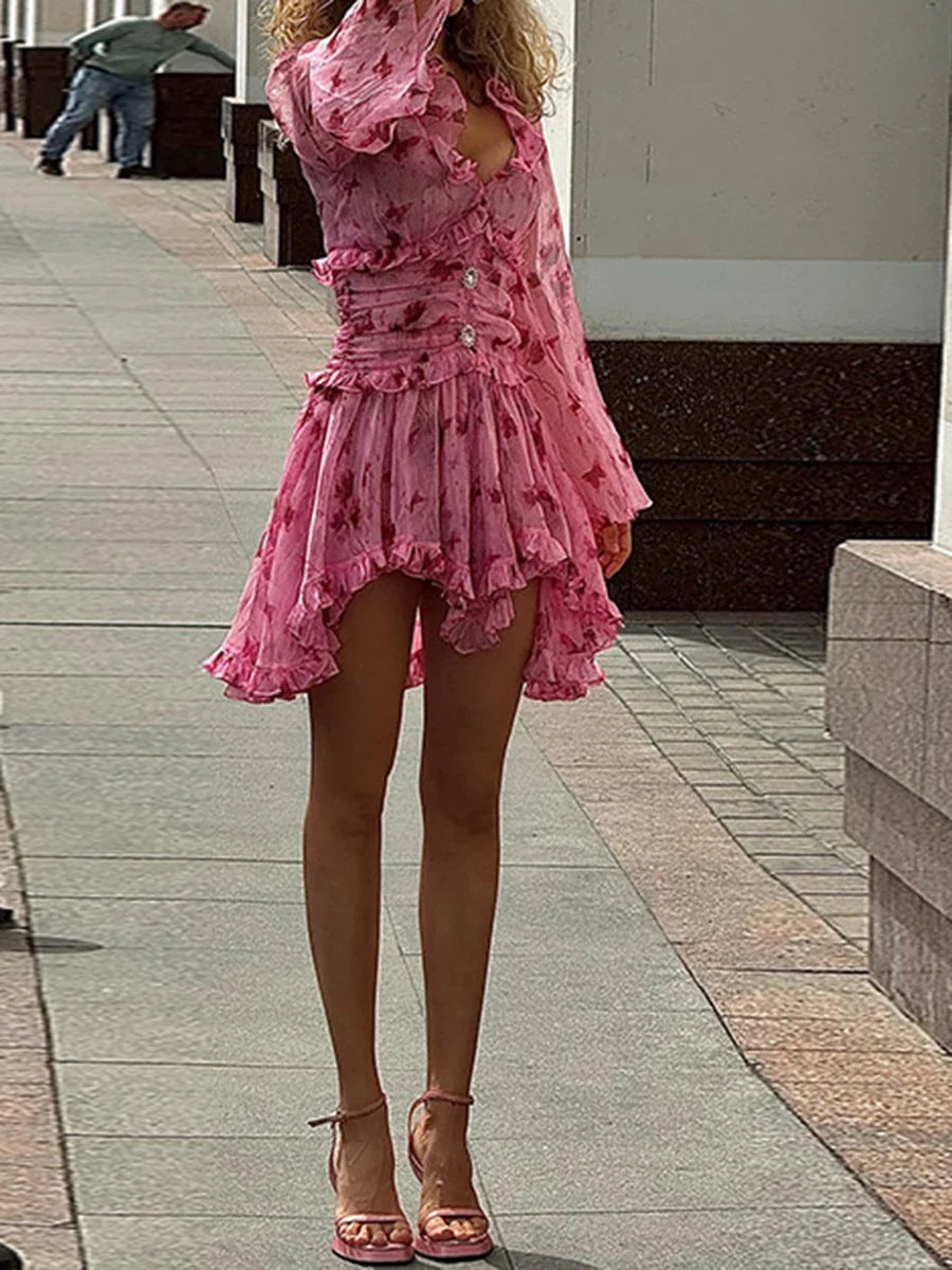 Brunching Ruffles Mini Dress