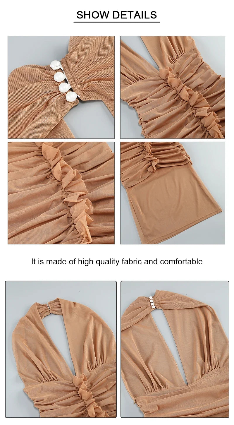 Bella Mesh Pleated Dress