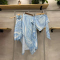 Marble Vintage Maxi Skirt Set