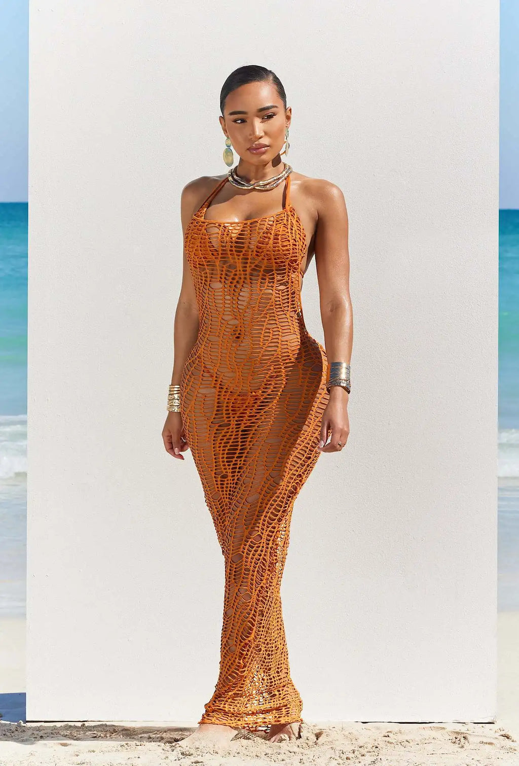 Bikini 3pcs Knitted Dress