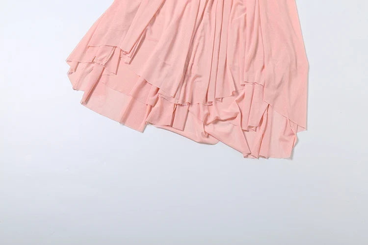 Asymmetrical Hem Backless Dress