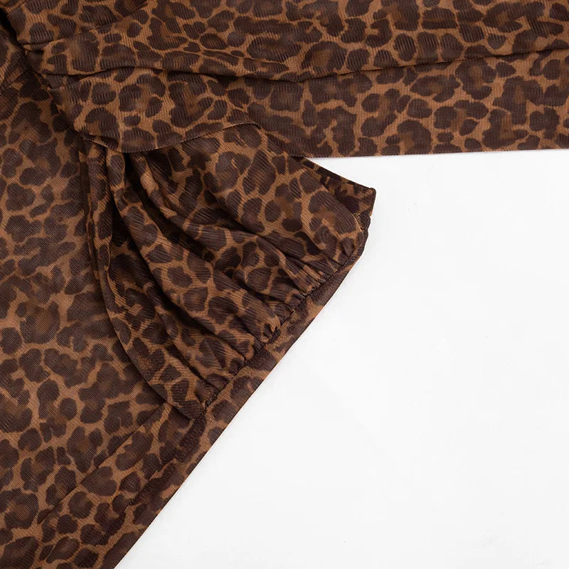 Ella Leopard Mesh Romper