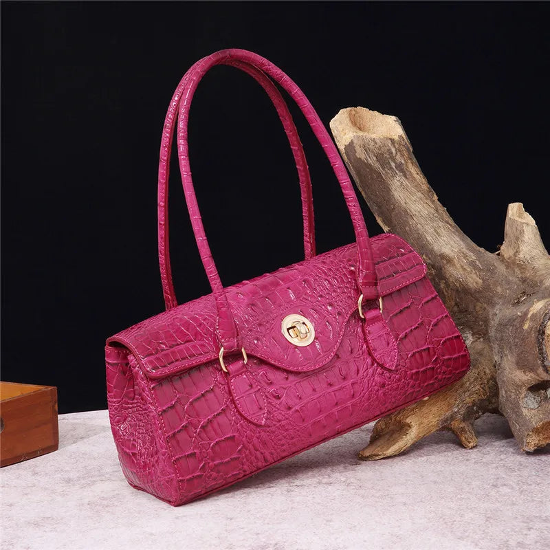 Crocodile Vintage Leather Handbag