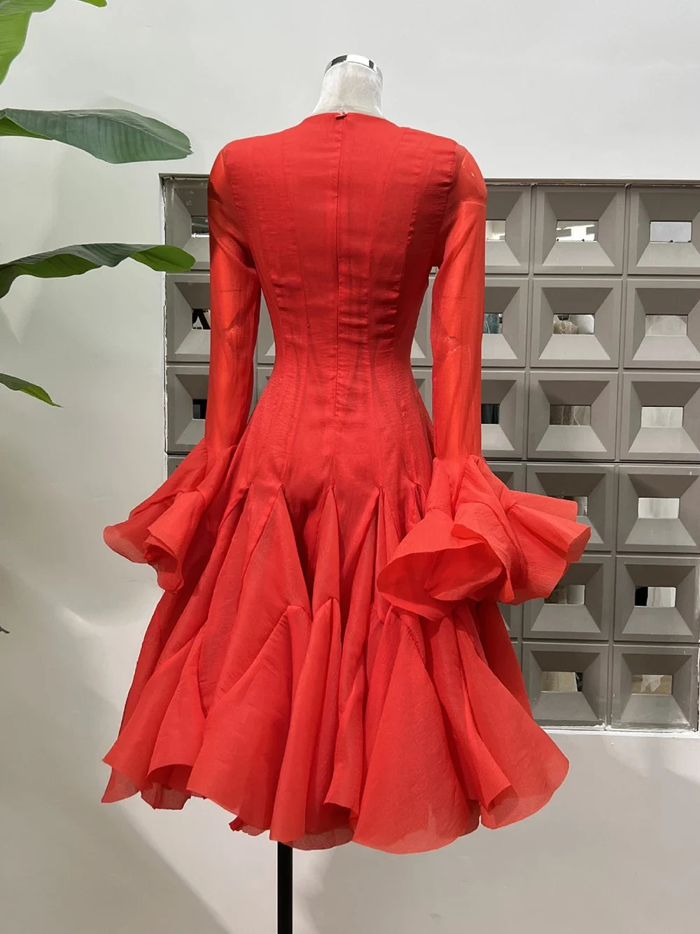 Lory Peated Flare Midi Dress