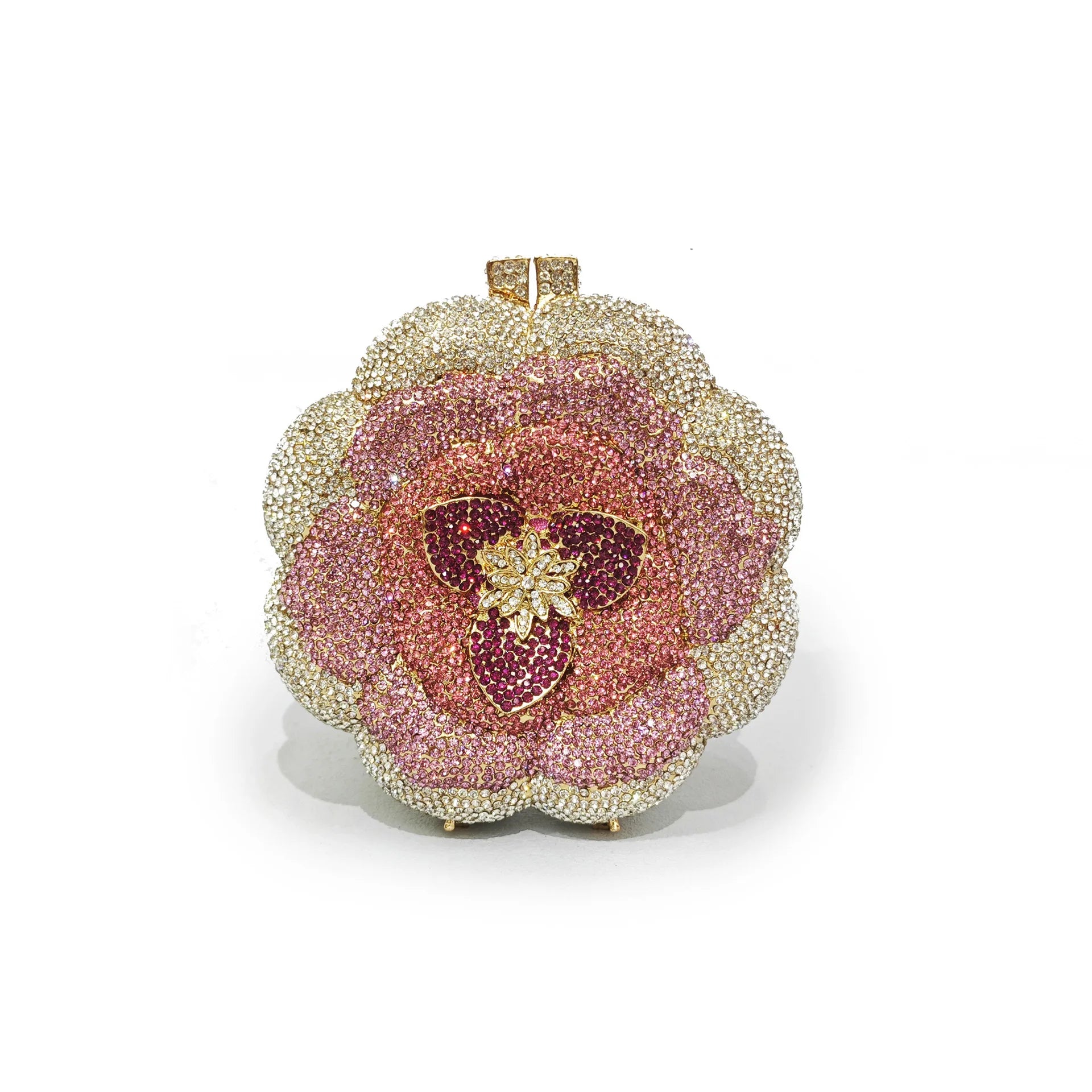 Floral Crystal Clutch Purse