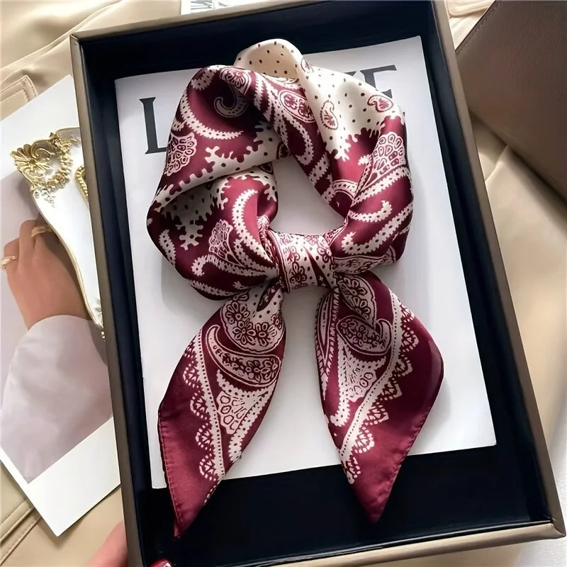 Houndstooth Printed Vintage Headscarf