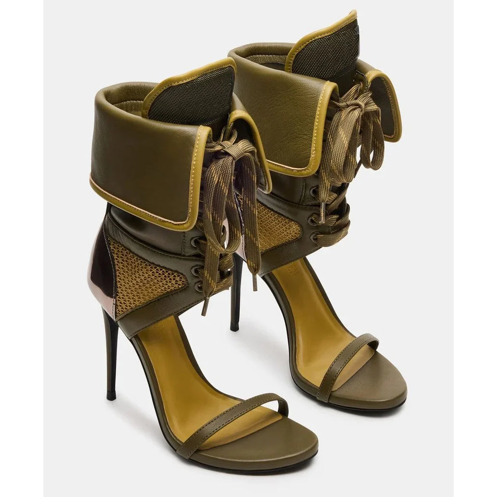 Cross Tied Belt High Heels