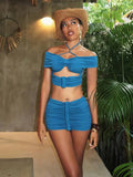 Lucy Ruched Skirt Set