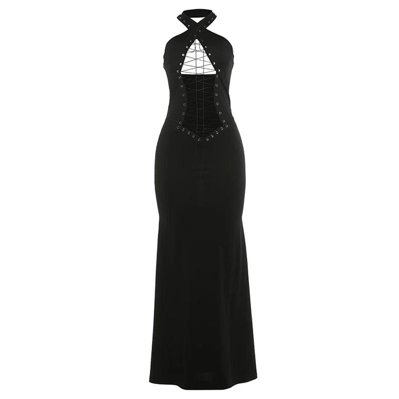 Cross Bodycon Maxi Dress