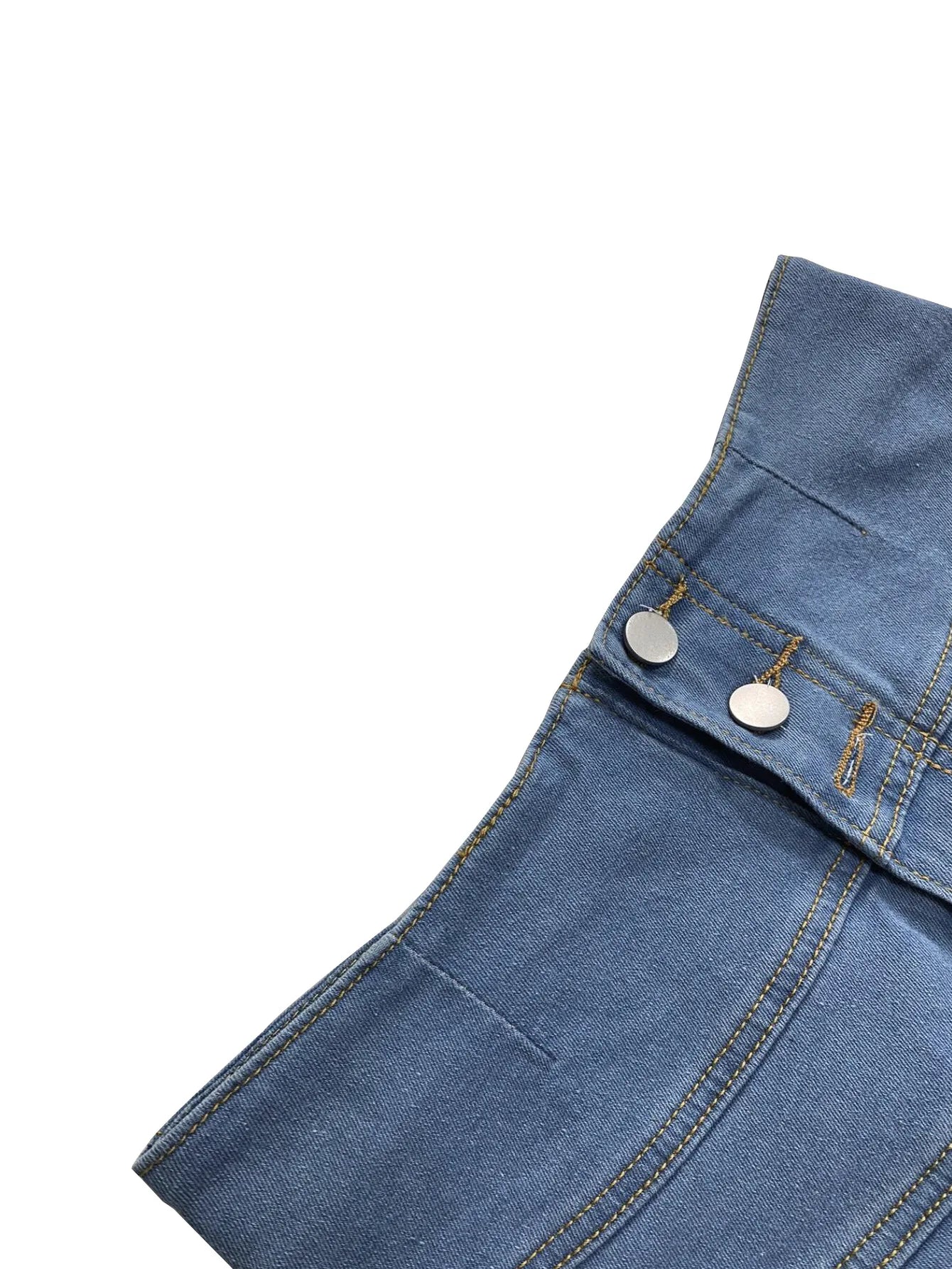 Abie Denim Skirt -Wash Blue