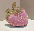 Heart Rhinestone Clutch Bag