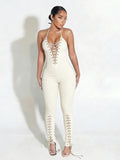 Olina Lace Up Jumpsuit