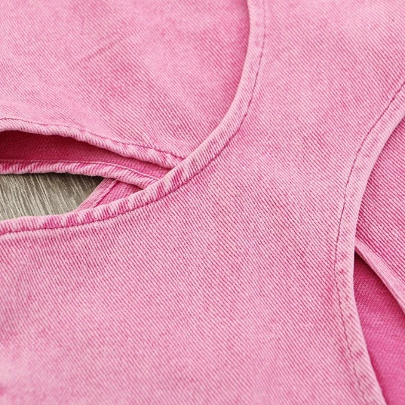 Baby Pink High Waist Jeans