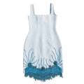 Crystal Embellished Fringe Bandage Mini Dress