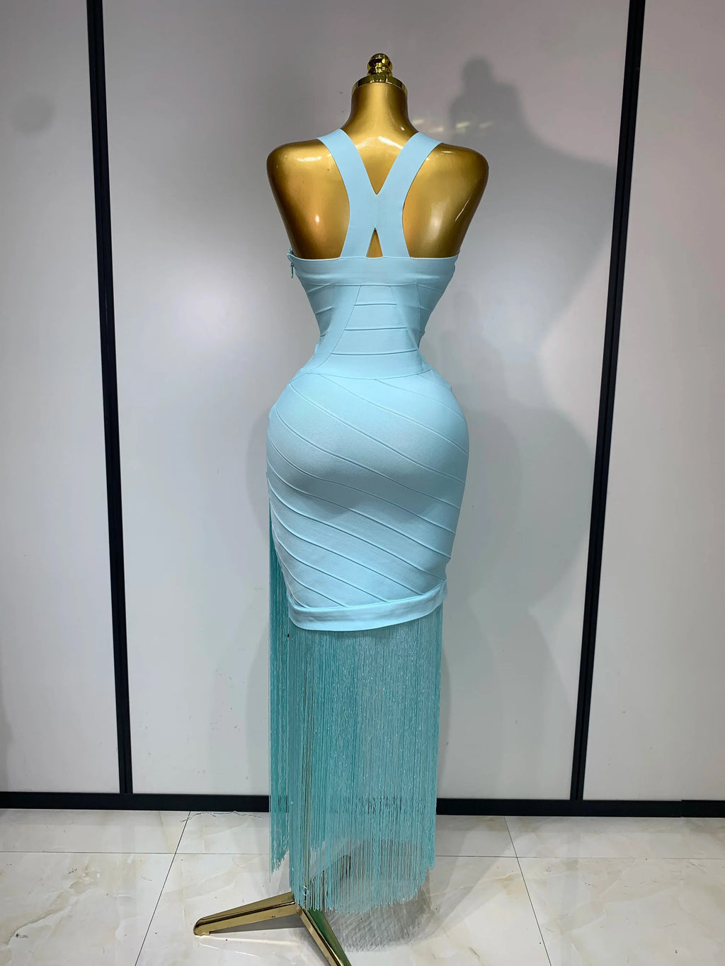 Lauren Tassel Bandage Maxi Dress