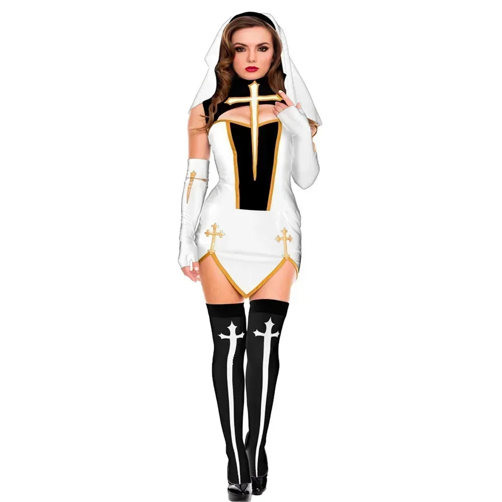 Nun Halloween Costume Fantasy Dress
