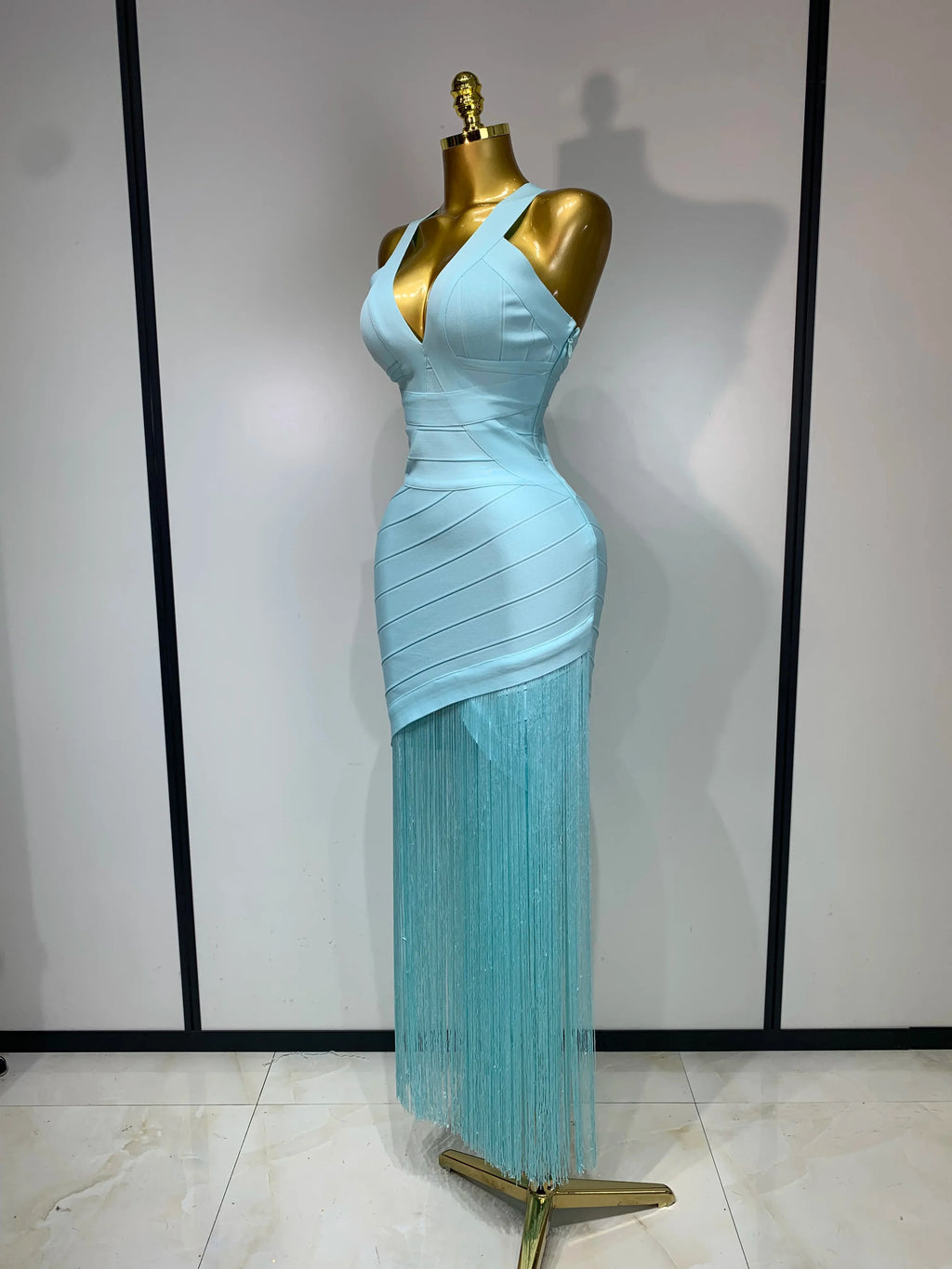 Lauren Tassel Bandage Maxi Dress