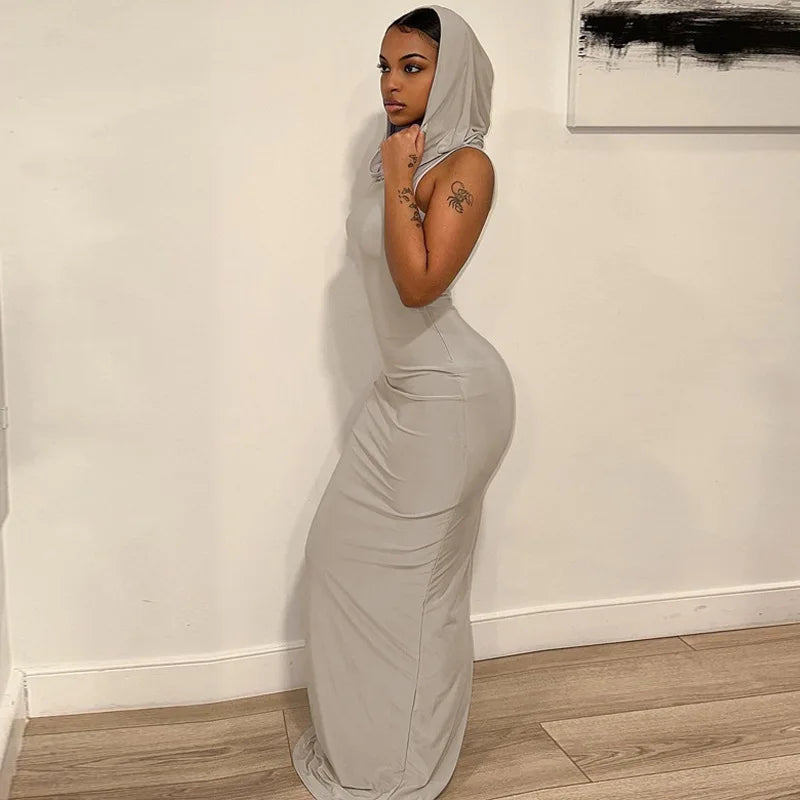 Hooded Maxi Dress