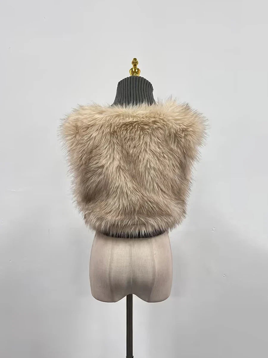 Fur Luxurious Crop Vest