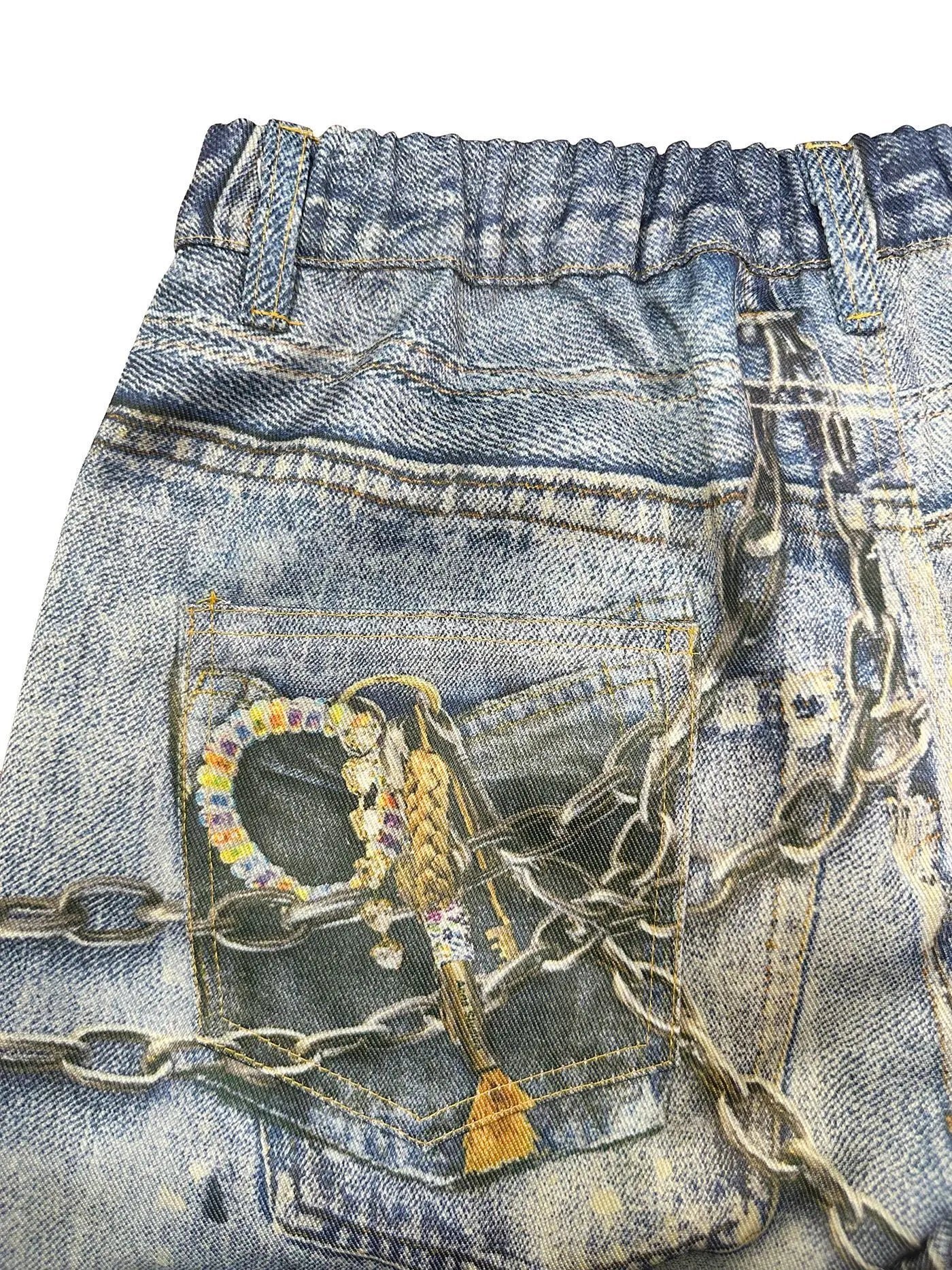 Leather 3D Print Pants