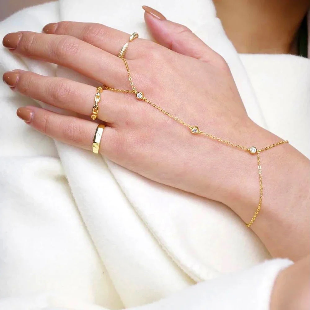 Charm Ring Wrist Bracelet
