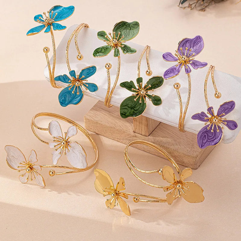 Flower Arm Cuff Bracelet