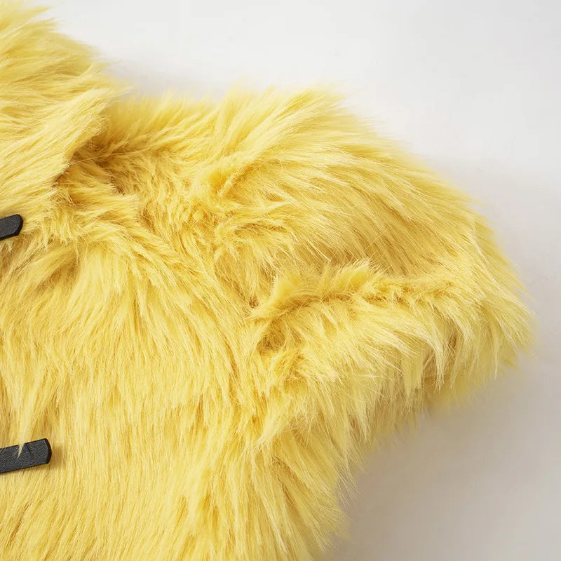 Fur Plush Cropped Jacket