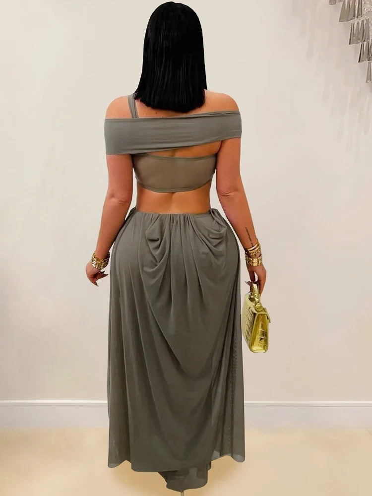 Lona Ruched Maxi Dress