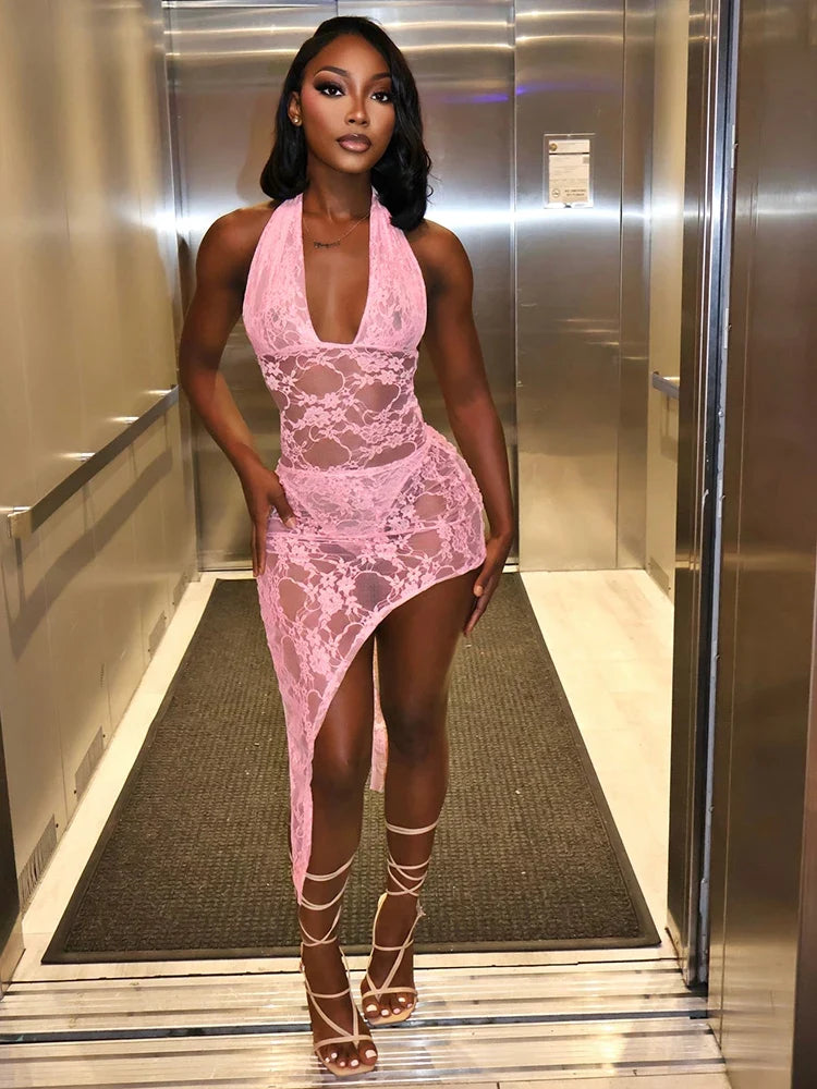 Kara Mesh Mid Skirt Set