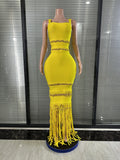 Joselle Tassel Bodycon Bandage Dress