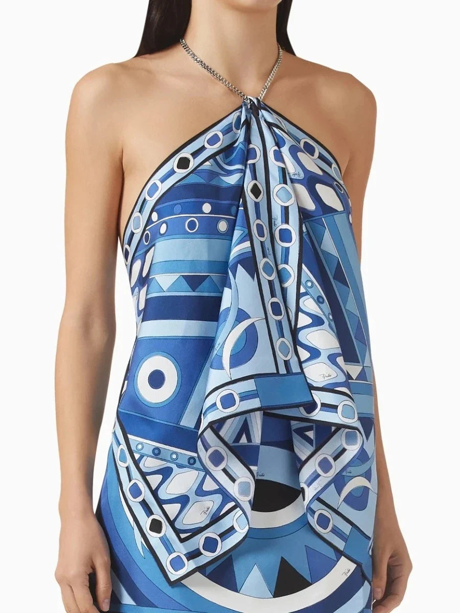 Asymmetrical Satin Tank Top