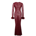 Jazmyne Leopard Feather Dress