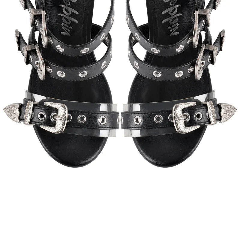 Buckle Stiletto Sandals