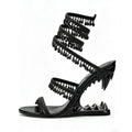 Nisha Rhinestone Wedge High Heels